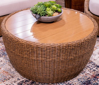 Cardiff Beach - Beige - Round Cocktail Table