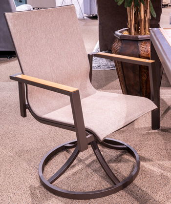 Carlsbad Beach - Dark Brown - Sling Swivel Chair (Set of 2)