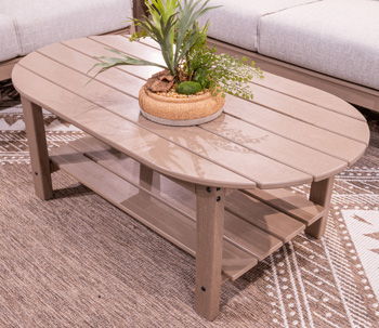 Cliffs Beach - Driftwood - Oval Cocktail Table