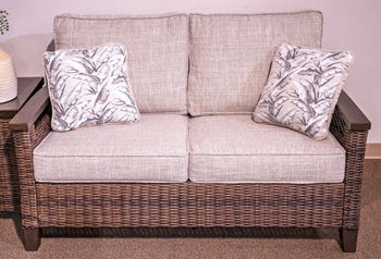 Drakes Beach - Dark Brown - Loveseat With Cushion
