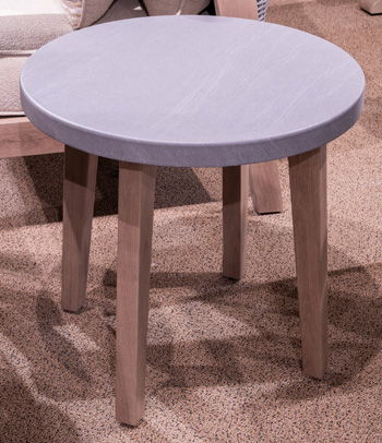 Francis Beach - Natural / Gray - Round End Table