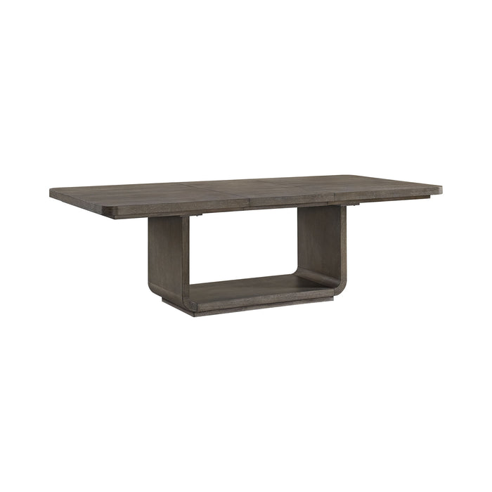 Hollywood Park - Rectangular Dining Table With Leaf - Dark Gray