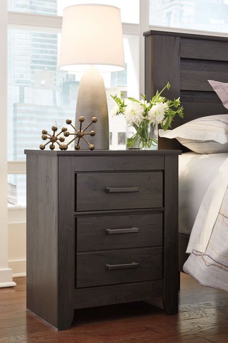 Brinxton - Charcoal - Two Drawer Night Stand