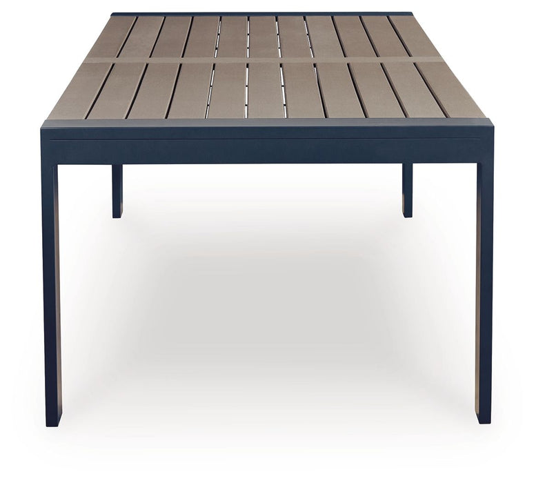 Mabry Shores - Rectangular Dining Table With Umbrella Option - Blue
