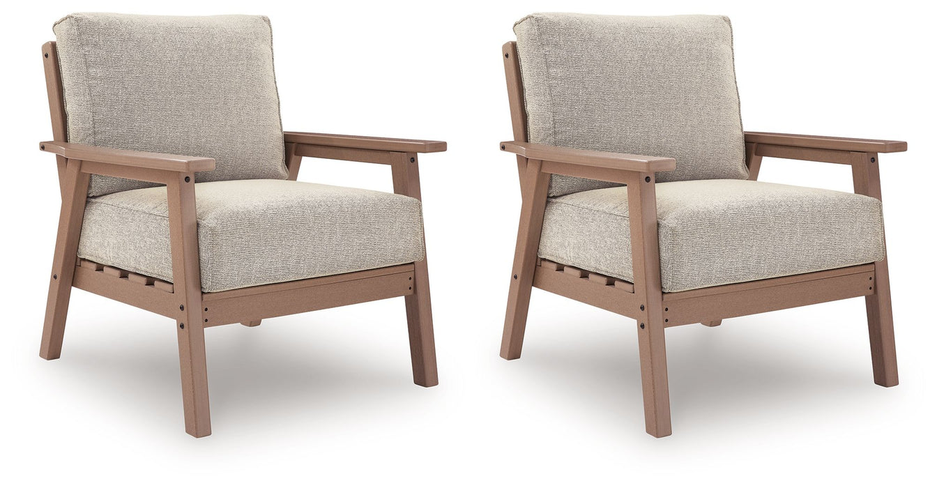 Cliffs Beach - Lounge Chair With Cushion (Set of 2) - Driftwood