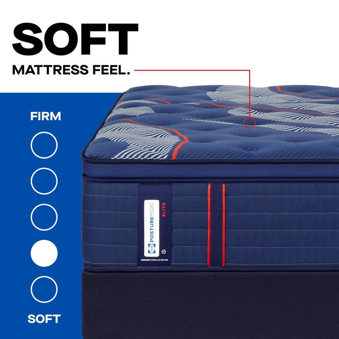 Posturepedic Elite - Brenham II Euro Pillow Top Soft Mattress