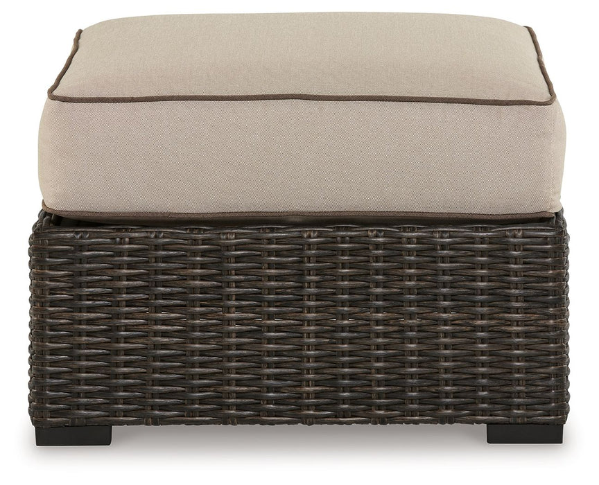 Coastline Bay - Brown - Ottoman With Cushion