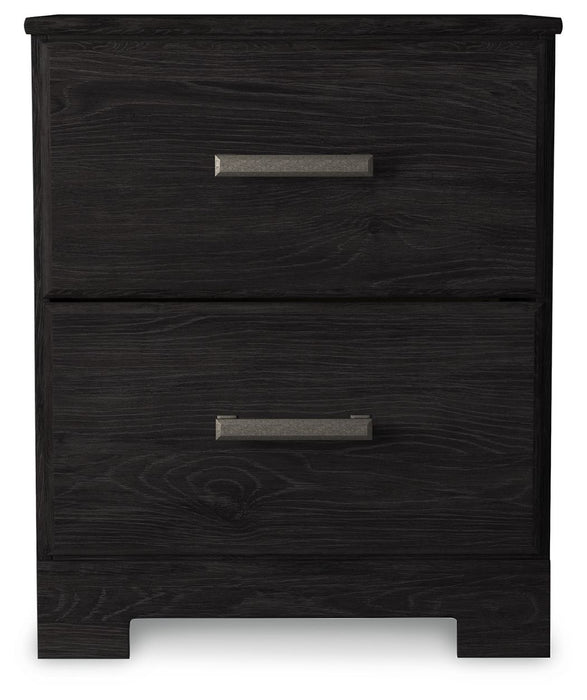 Belachime - Two Drawer Night Stand - Charcoal