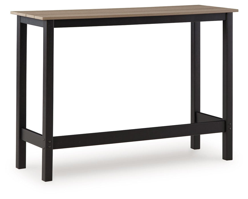 Moondance - Outdoor Counter Table And 2 Barstools (Set of 3) - Black / Beige