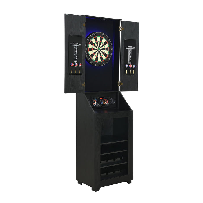 Hurricanes - Dartboard Cabinet With Speaker And LED - Black