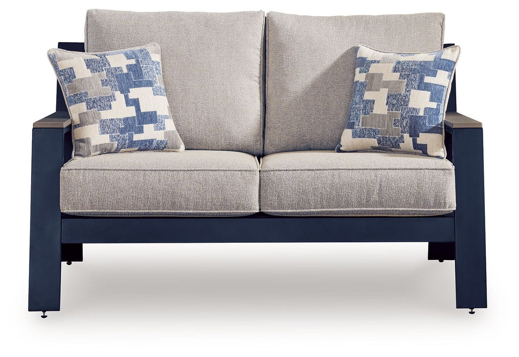 Mabry Shores - Loveseat With Cushion - Blue