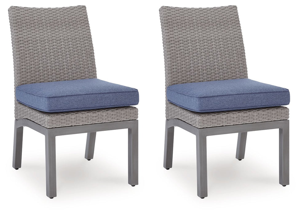 Dillon Beach - Side Chair With Cushion (Set of 2) - Blue / Gray