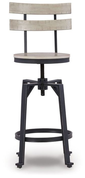 Karisslyn - Whitewash / Black - Swivel Barstool (Set of 2)