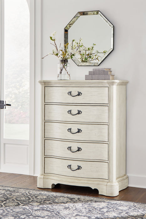 Arlendyne - Five Drawer Chest - Antique White