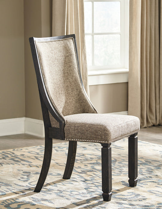 Tyler Creek - Black / Grayish Brown - Dining UPH Side Chair (Set of 2) - Framed Back