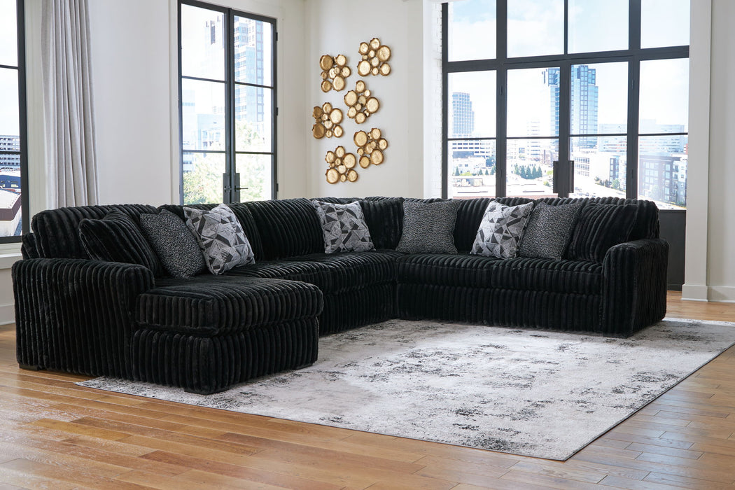 Midnight-Madness - 4 Piece Sectional
