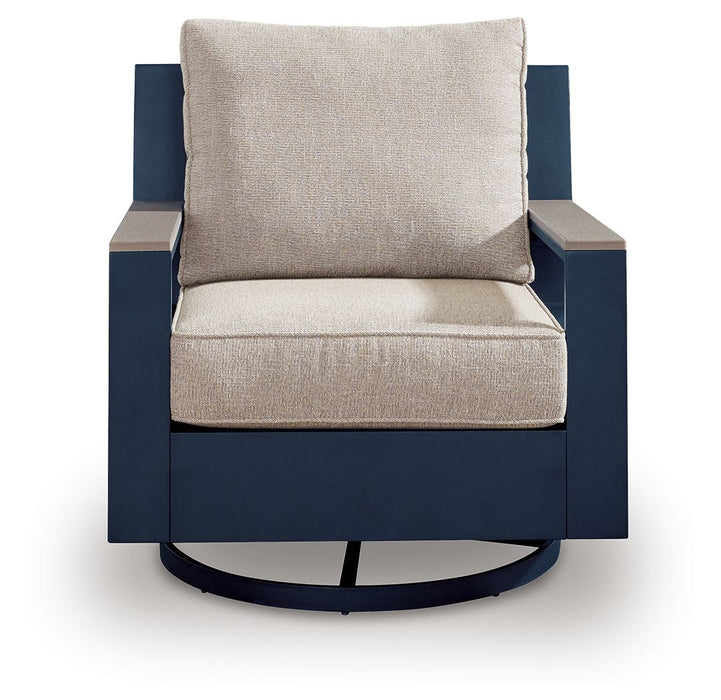 Mabry Shores - Swivel Glider Chair With Cushion - Blue
