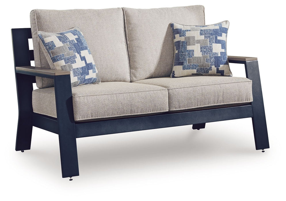 Mabry Shores - Loveseat With Cushion - Blue