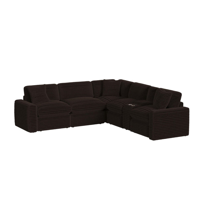 Corsicana - 6 Piece Sectional Set - Masis Espresso