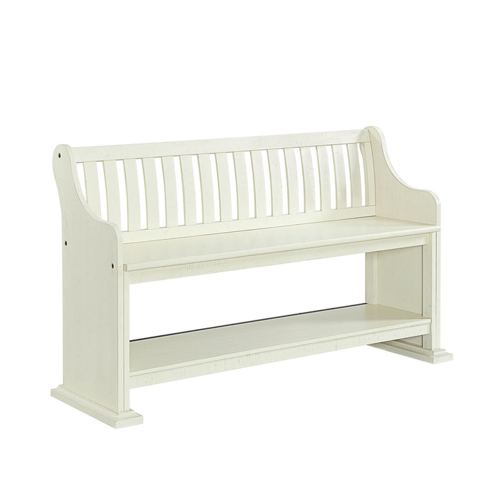 Stone - Counter Pew Bench - White