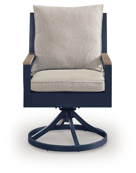 Mabry Shores - Swivel Chair With Cushion (Set of 2) - Blue
