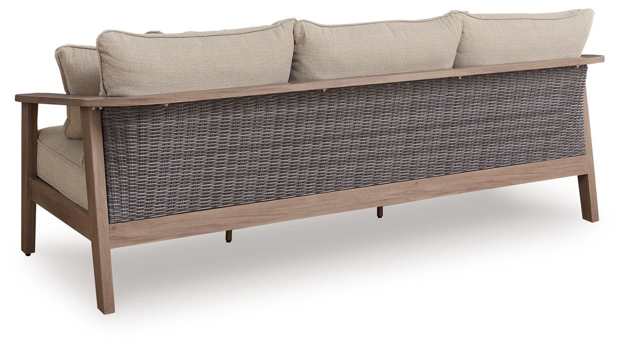 Francis Beach - Sofa With Cushion - Natural / Gray