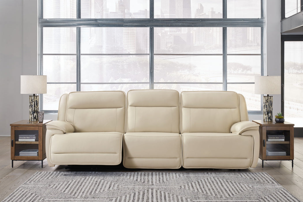 Double Deal - 3-Piece Power Reclining Sofa Sectional - Almond