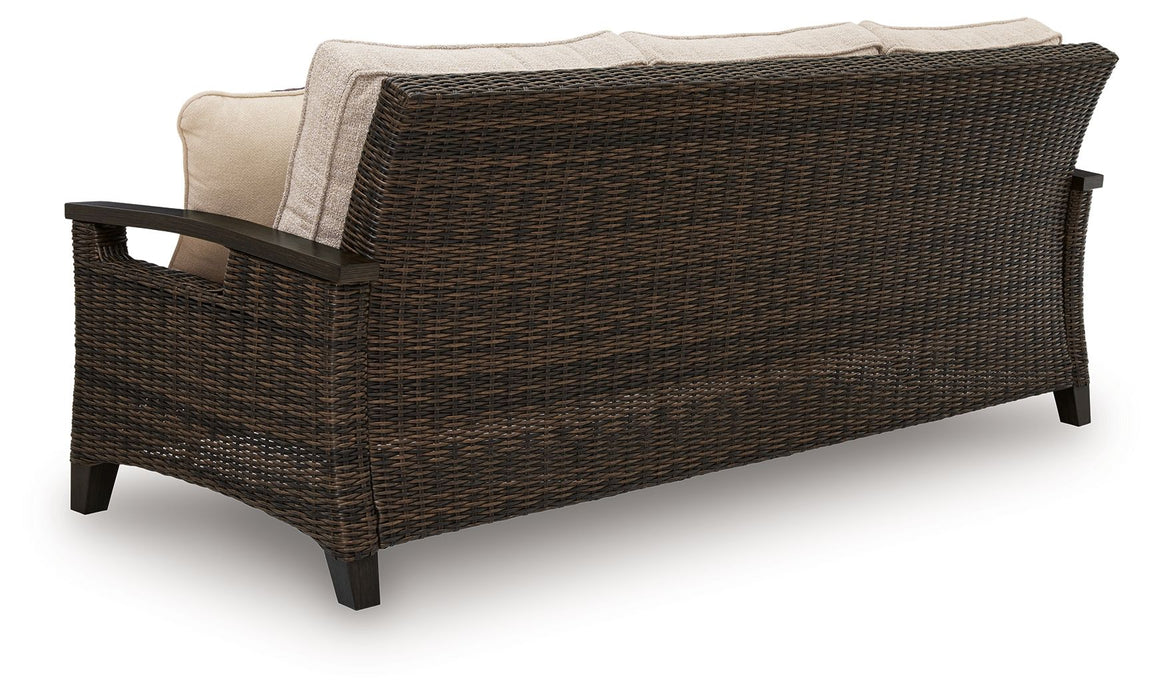 Drakes Beach - Sofa With Cushion - Dark Brown