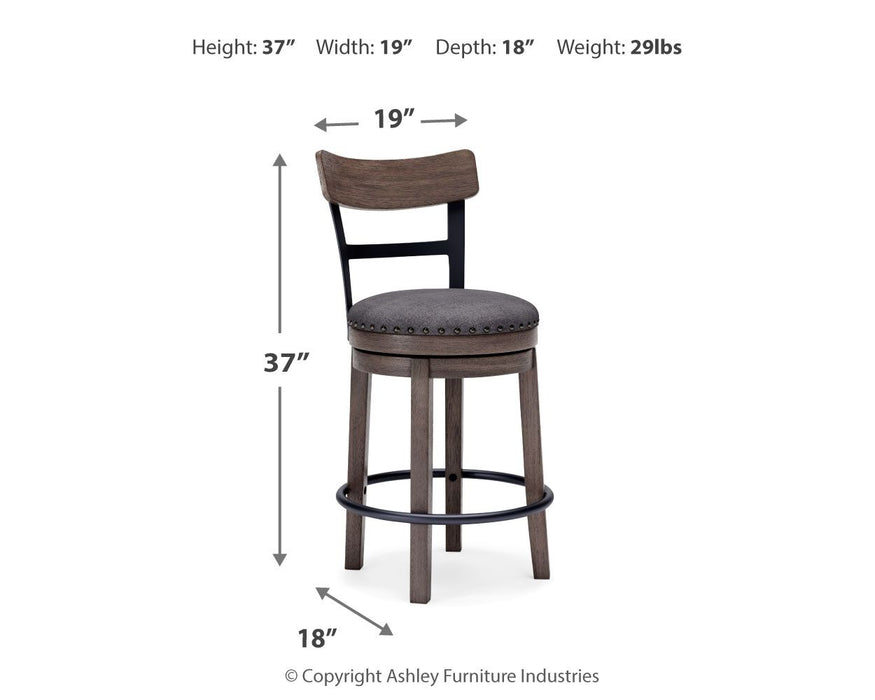 Caitbrook - UPH Swivel Barstool  - Gray