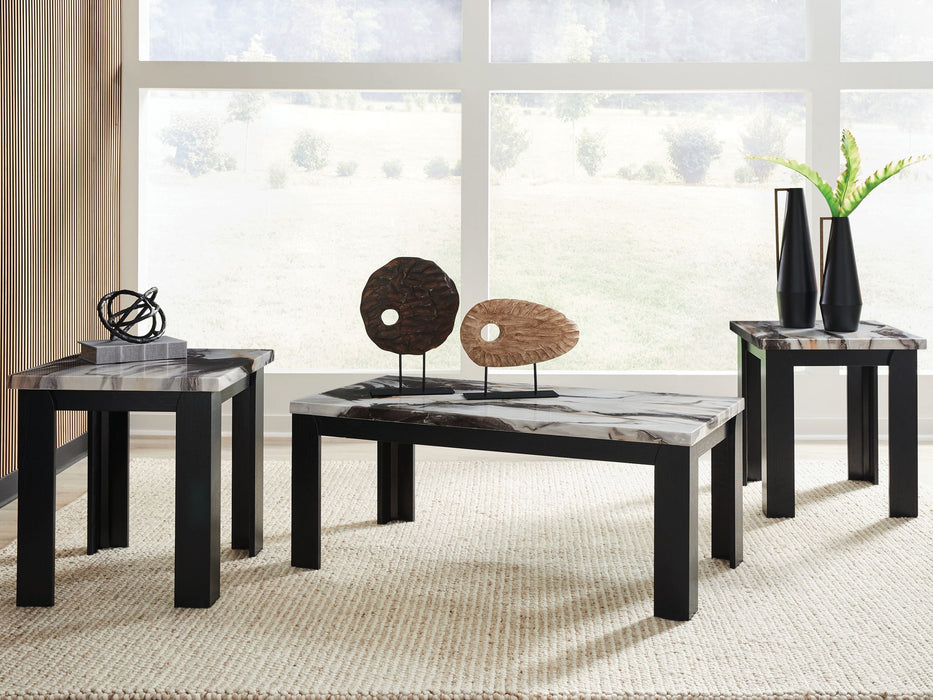 Jazmore - Dark Brown - Occasional Table Set (Set of 3)