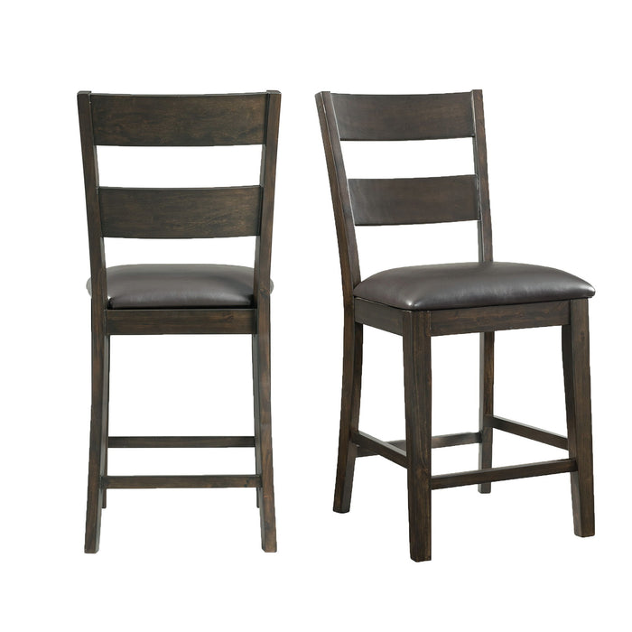 Mango - Counter Side Chair (Set of 2) - Distressed Dark Grey Finish