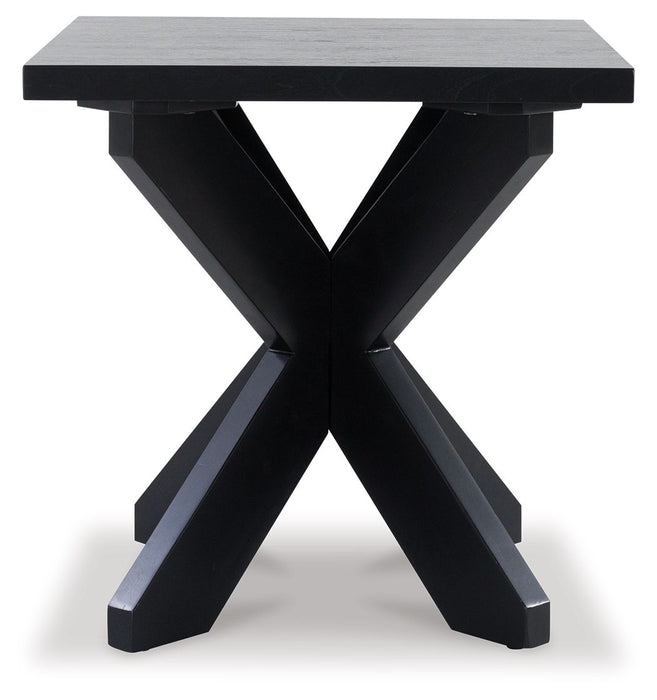 Joshyard - Black - Square End Table