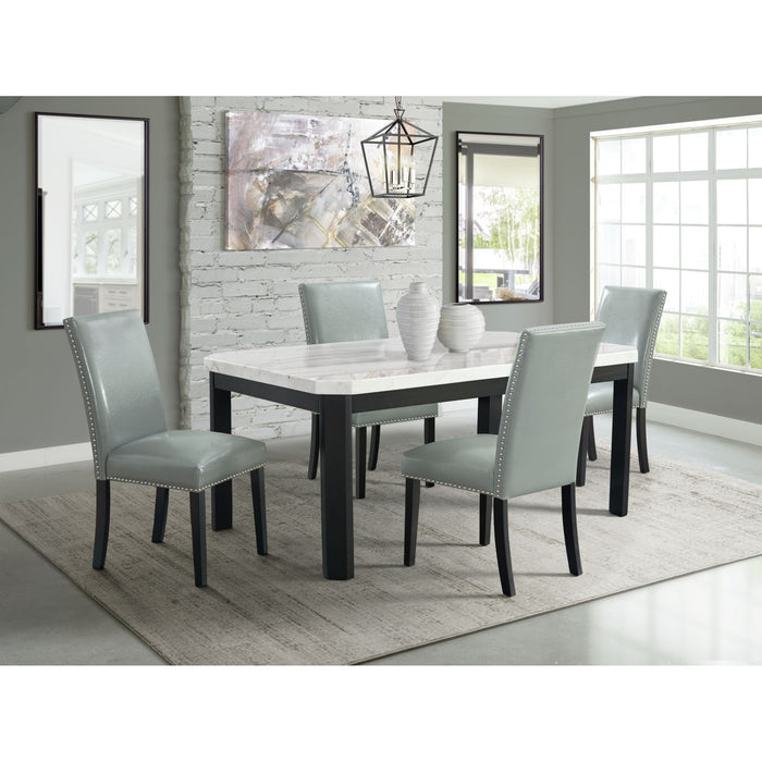 Francesca - 5 Piece Rectangular Dining Set - Table & Four Gray Chairs