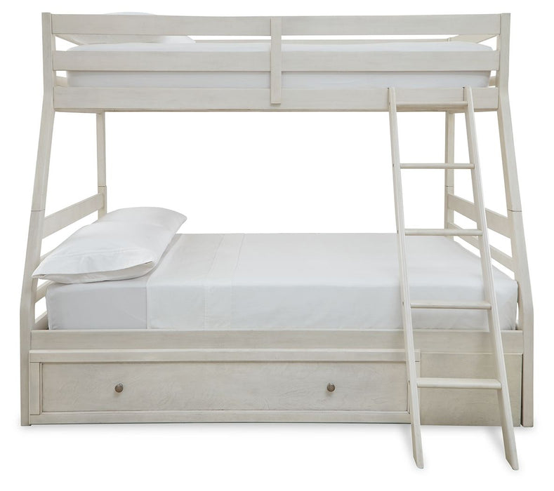 Robbinsdale - Antique White - Twin Over Full Bunk Bed With Storage