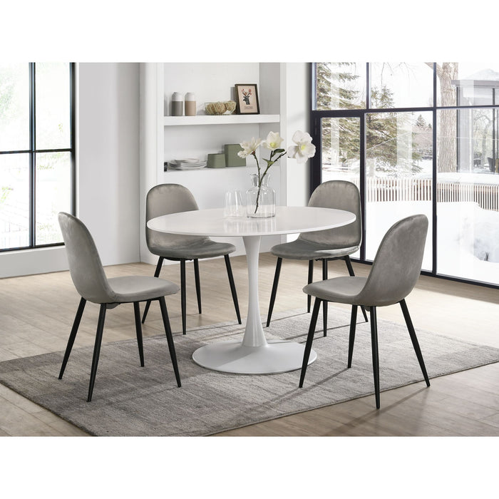 Isadora - 42" Round Dining Table - white (3A Packing)