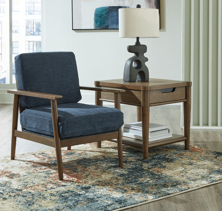 Bixler - Navy - Showood Accent Chair