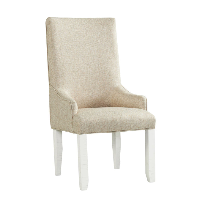 Stone - Parson Arm Chair (Set of 2) - White
