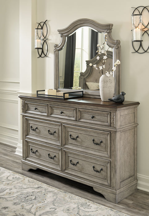 Lodenbay - Antique Gray - Dresser, Mirror