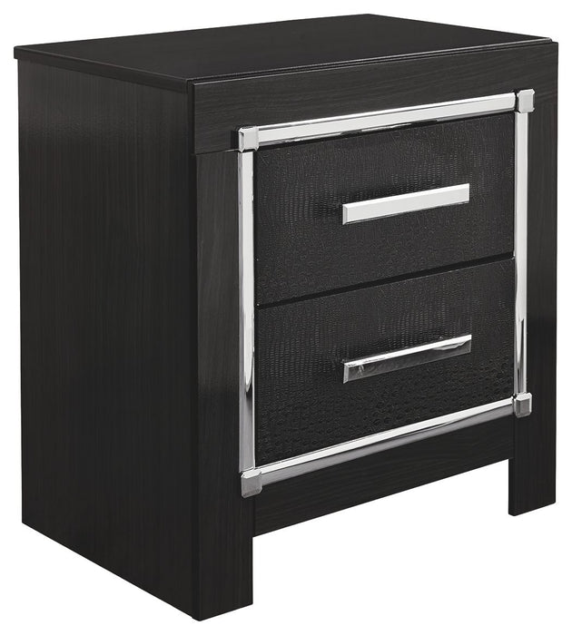 Kaydell - Black - Two Drawer Night Stand