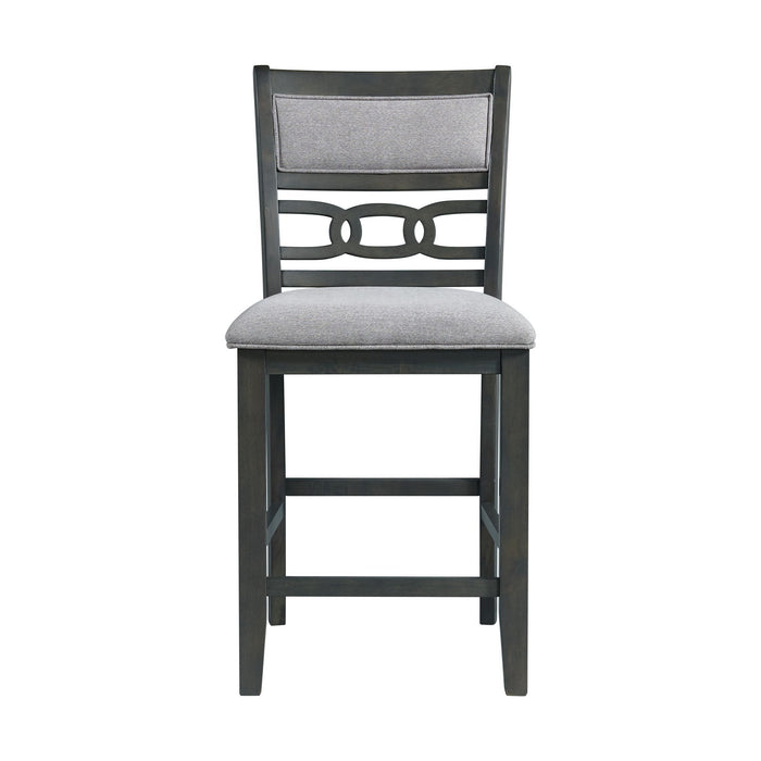Amherst - Counter Side Chair With Fabric Cushion (Set of 2) - Grey Finish