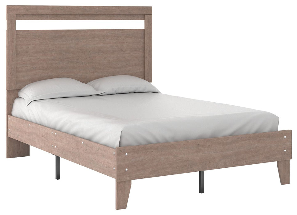 Flannia - Gray - Full Panel Platform Bed
