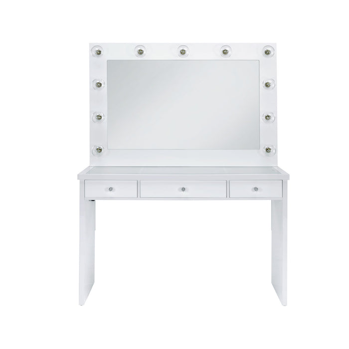 Ariana - Complete Vanity With Lightbulbs - Glossy White