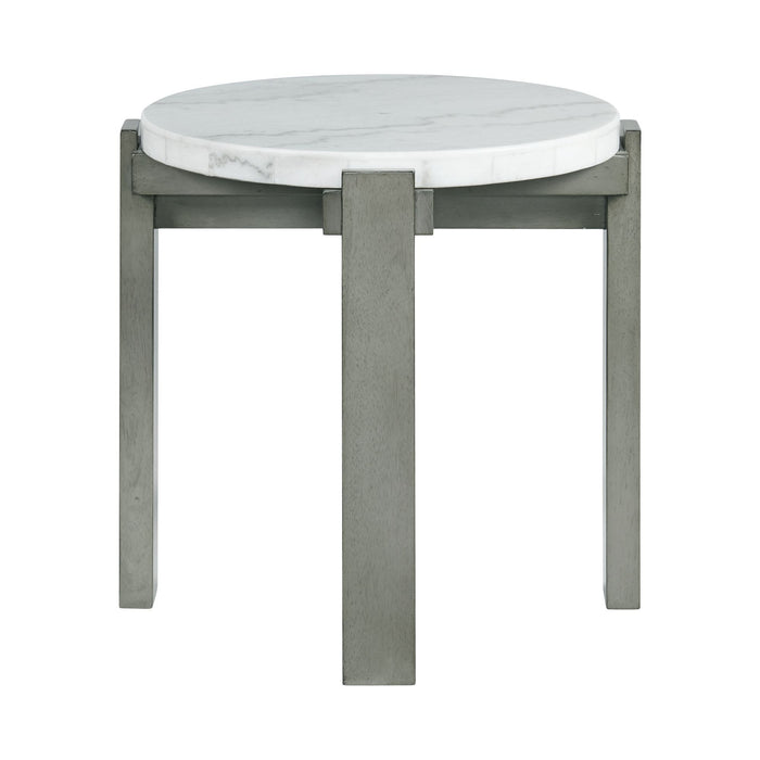 Rosamel - Round End Table - Gray