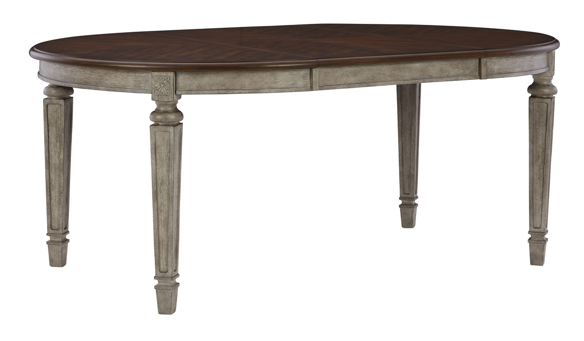 Lodenbay - Antique Gray - Oval Dining Room Extension Table
