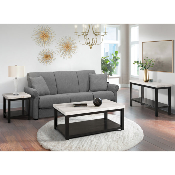 Marcello - With White Top - Rectangular Coffee Table With Casters