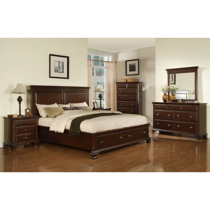 Canton - Cherry Dresser & Mirror Set