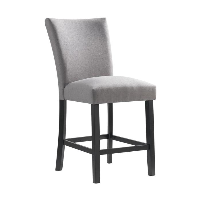 Beckley - Counter Side Chair With Dark Gray Linen No Nailhead (Set of 2)