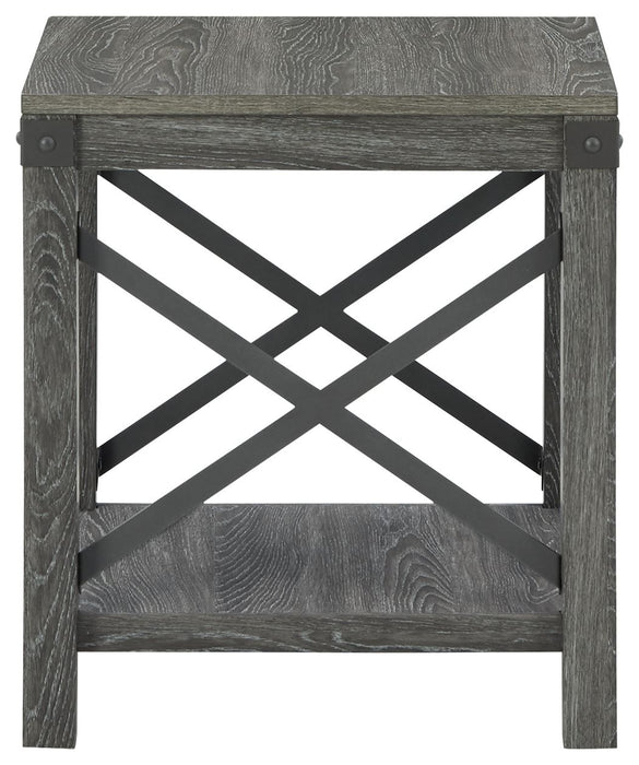 Freedan - Grayish Brown - Square End Table