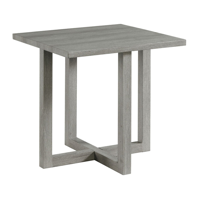 Uster - 2 Piece Occasional Set, Coffee Table & End Table - Light Grey